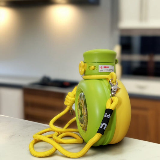 Round  Double Drink Water Bottle-Yellow & Green